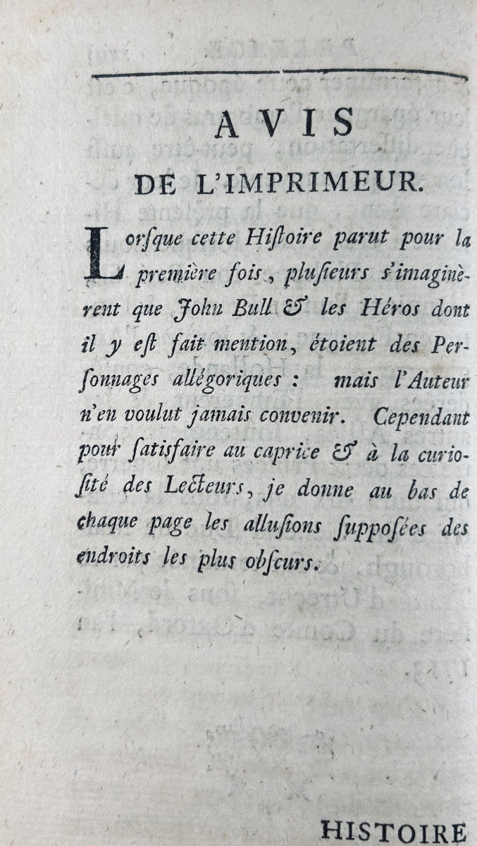 SWIFT & ARBUTHNOT - Le procès sans fin ou l'histoire de John Bull. Londres, Nourse, 1754, relié-photo-4