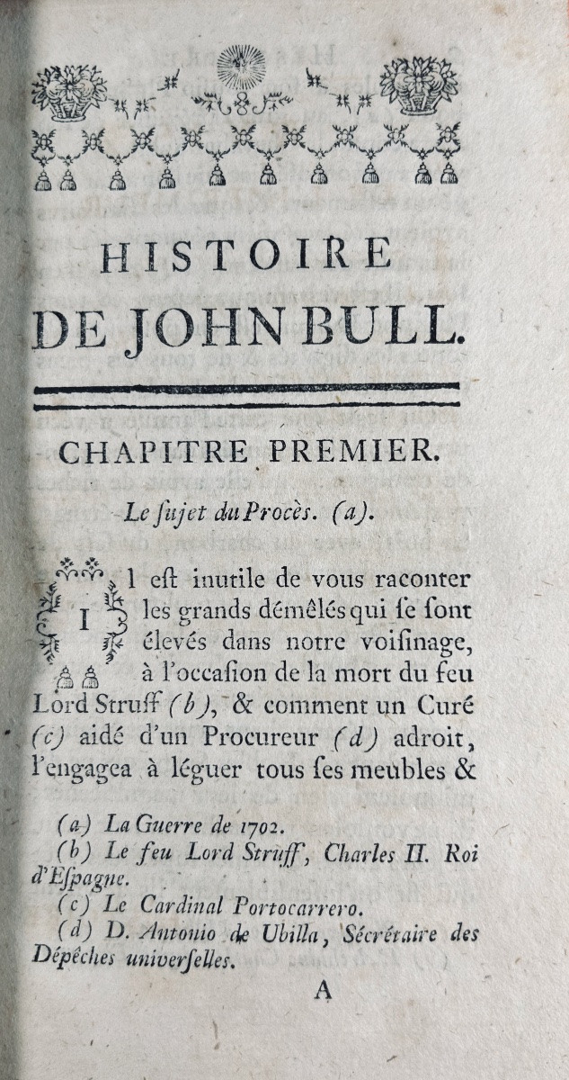 SWIFT & ARBUTHNOT - Le procès sans fin ou l'histoire de John Bull. Londres, Nourse, 1754, relié-photo-1
