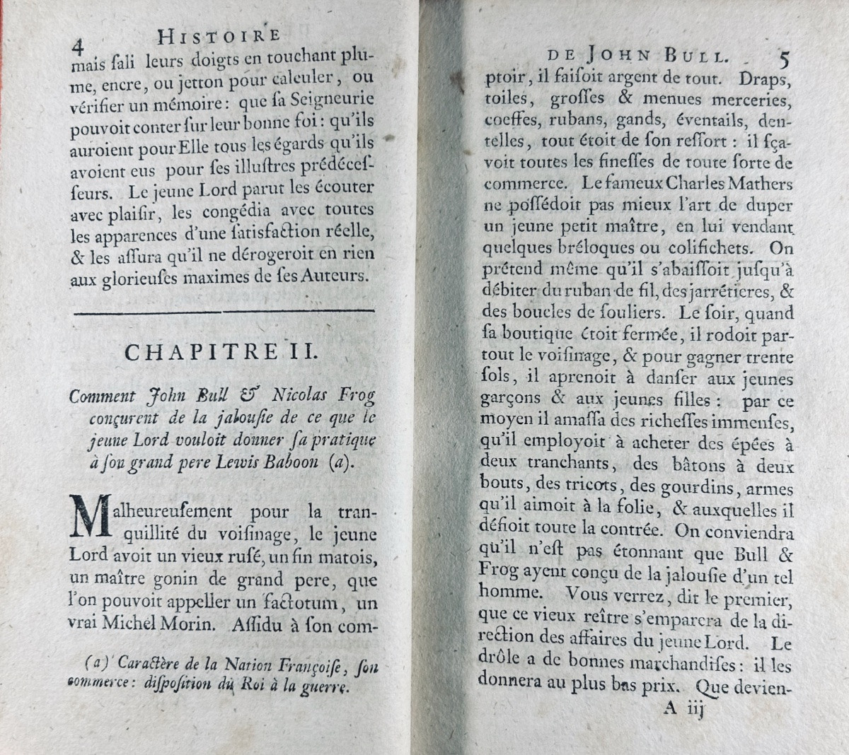 SWIFT & ARBUTHNOT - Le procès sans fin ou l'histoire de John Bull. Londres, Nourse, 1754, relié-photo-2