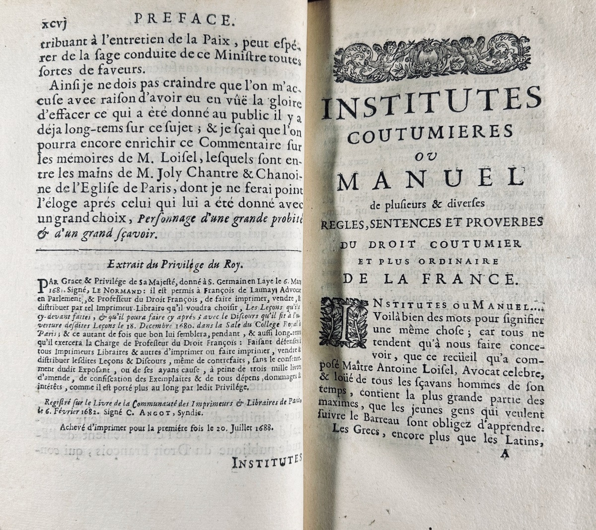 [DROIT] - LAUNAY (François de) - Commentaire sur les institutes coutumiers. 1688.-photo-3