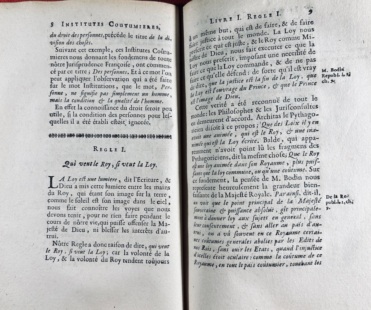 [DROIT] - LAUNAY (François de) - Commentaire sur les institutes coutumiers. 1688.-photo-5