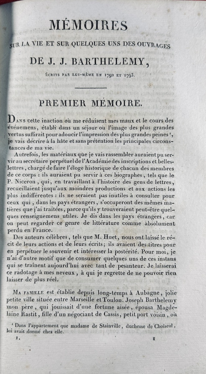 Barthélemy (j.-j.) - Works Of Barthélémy. At Belin And Bossange, 1821, Contemporary Binding.-photo-3
