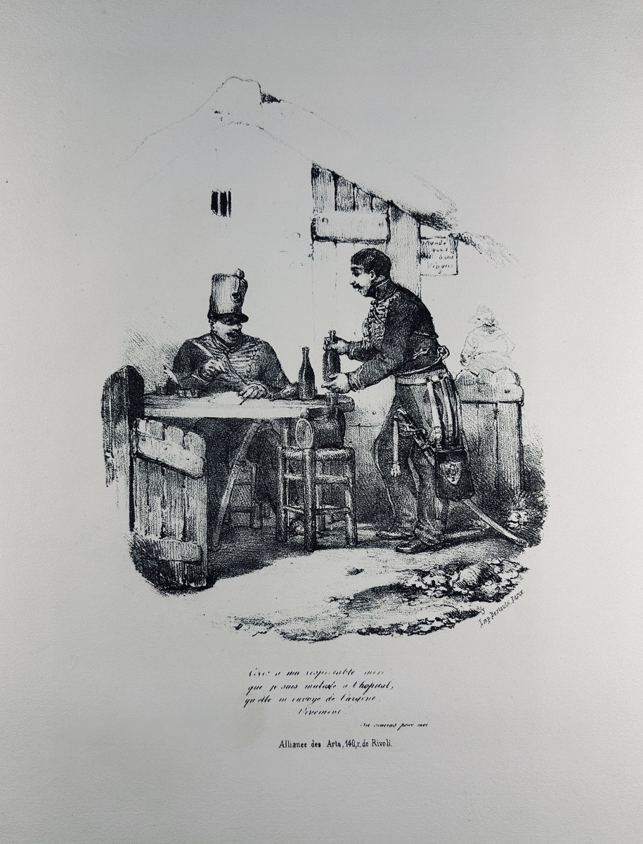 CHARLET - Album de 54 lithographies de Nicolas Charlet. Alliance des Arts, vers 1860.-photo-2