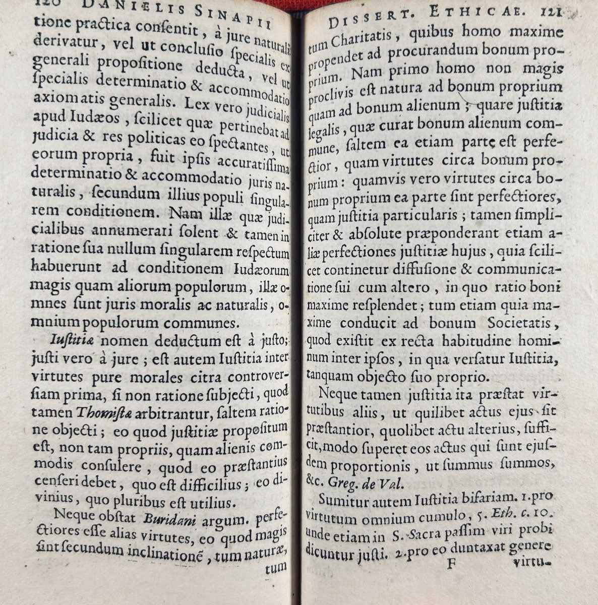 SINAPIO (Daniele) - Dissertationes ethicae. Chez Francis Hack, 1645, reliure du 19ème siècle.-photo-4