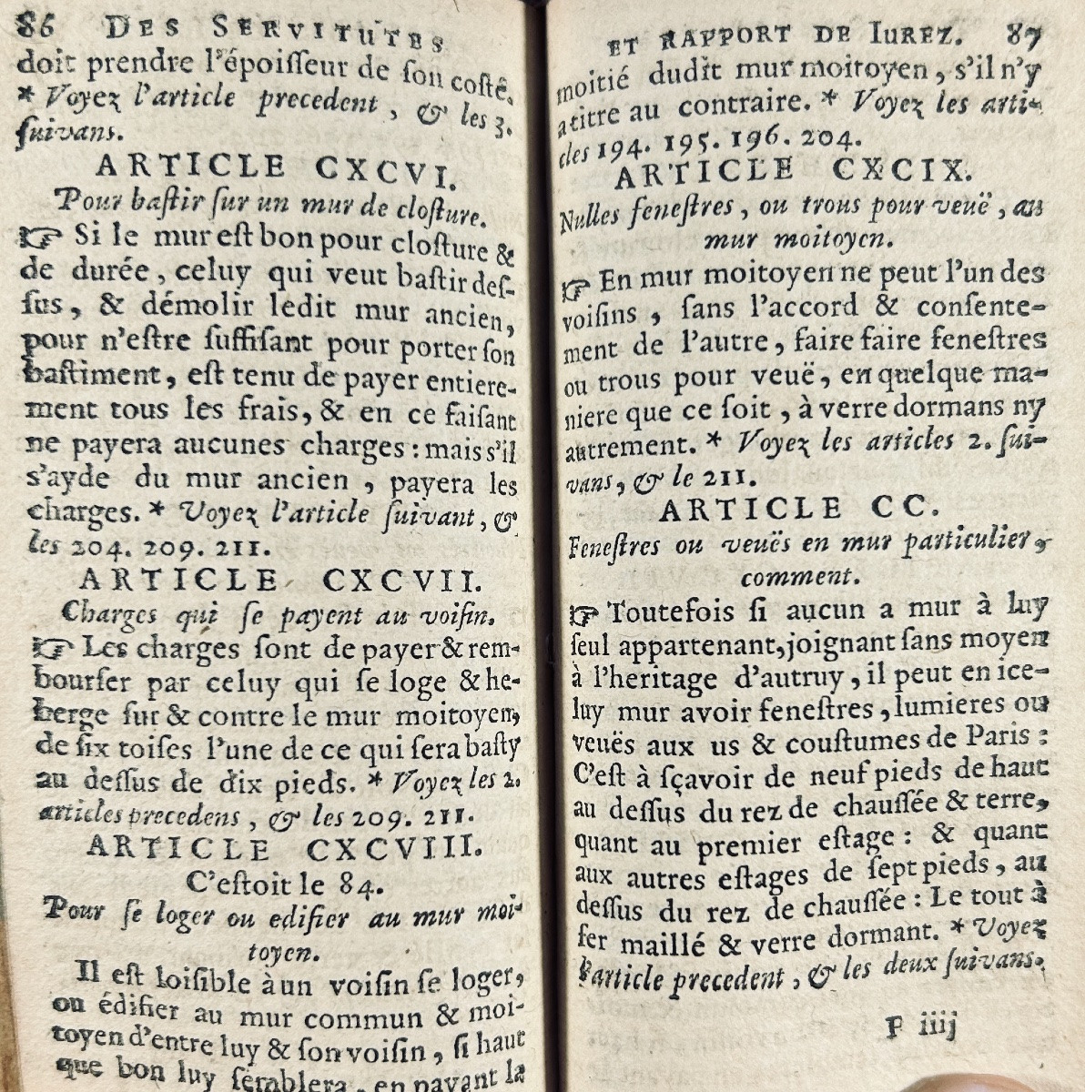 [DROIT] - Texte des coustumes de la prévosté de Paris. Chez Thierry, 1668, reliure maroquin.-photo-3