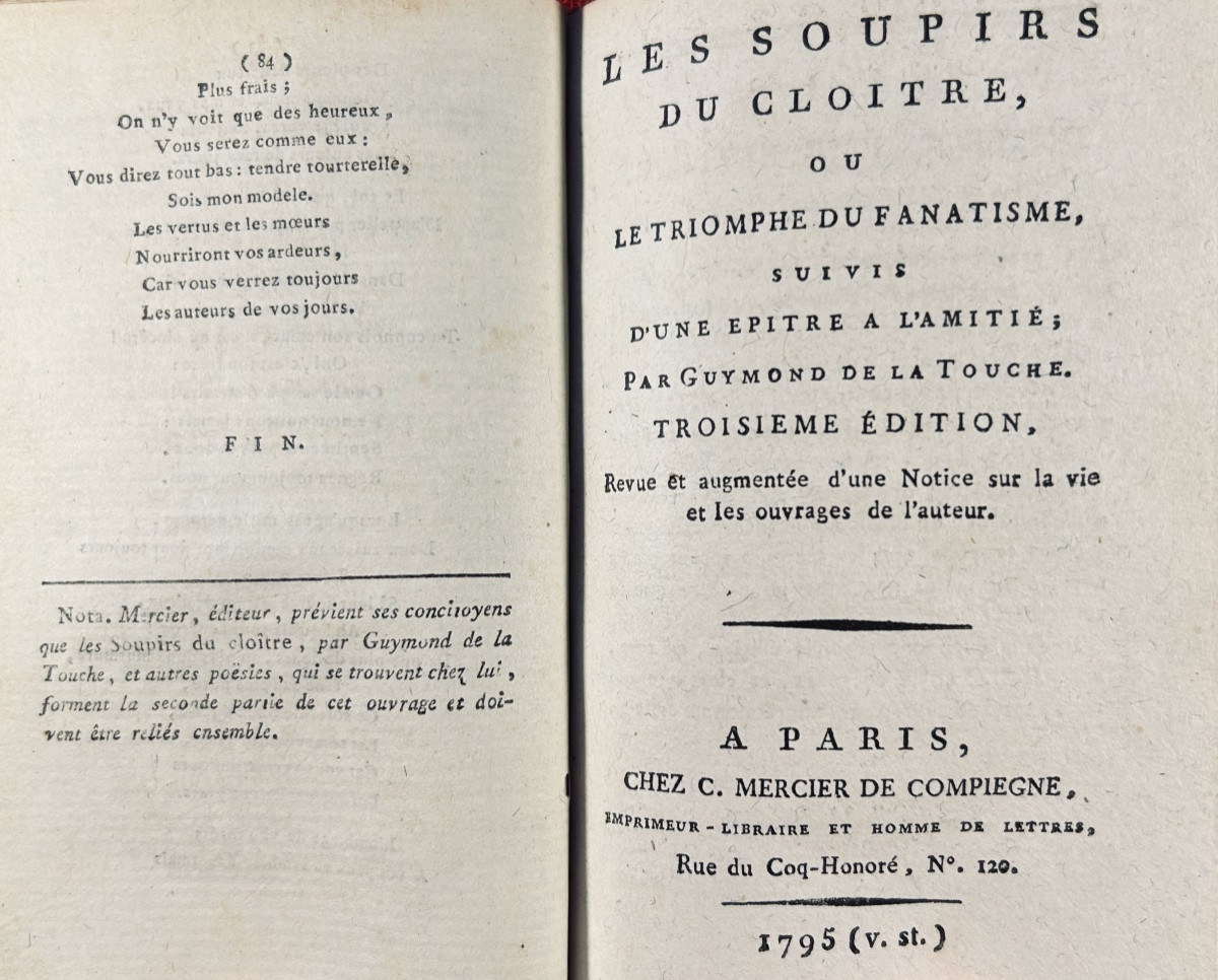[anthology] The Hours Of Tivoli And The Elysium; Selection. At Mercier, 1795, Rooted Binding.-photo-3