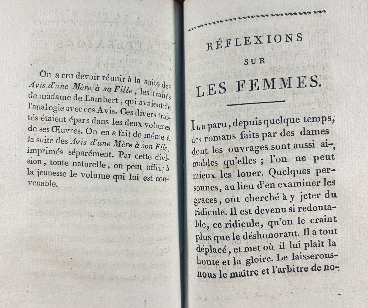 Lambert (marquise De) - Advice From A Mother To Her Son And Daughter. At Louis's, 1804. Bound.-photo-4