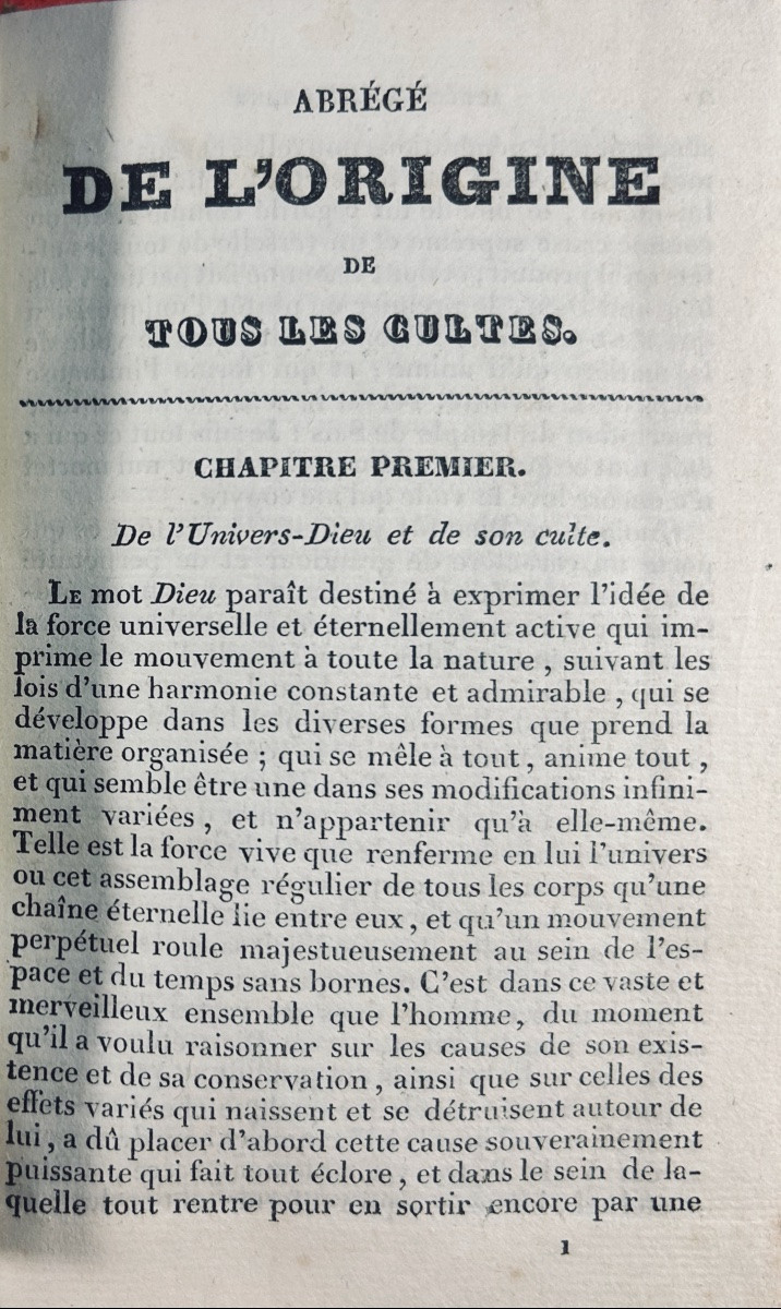 DUPUIS (Charles-François) - Abrégé de l'origine de tous les cultes. 1835, reliure d'époque.-photo-3