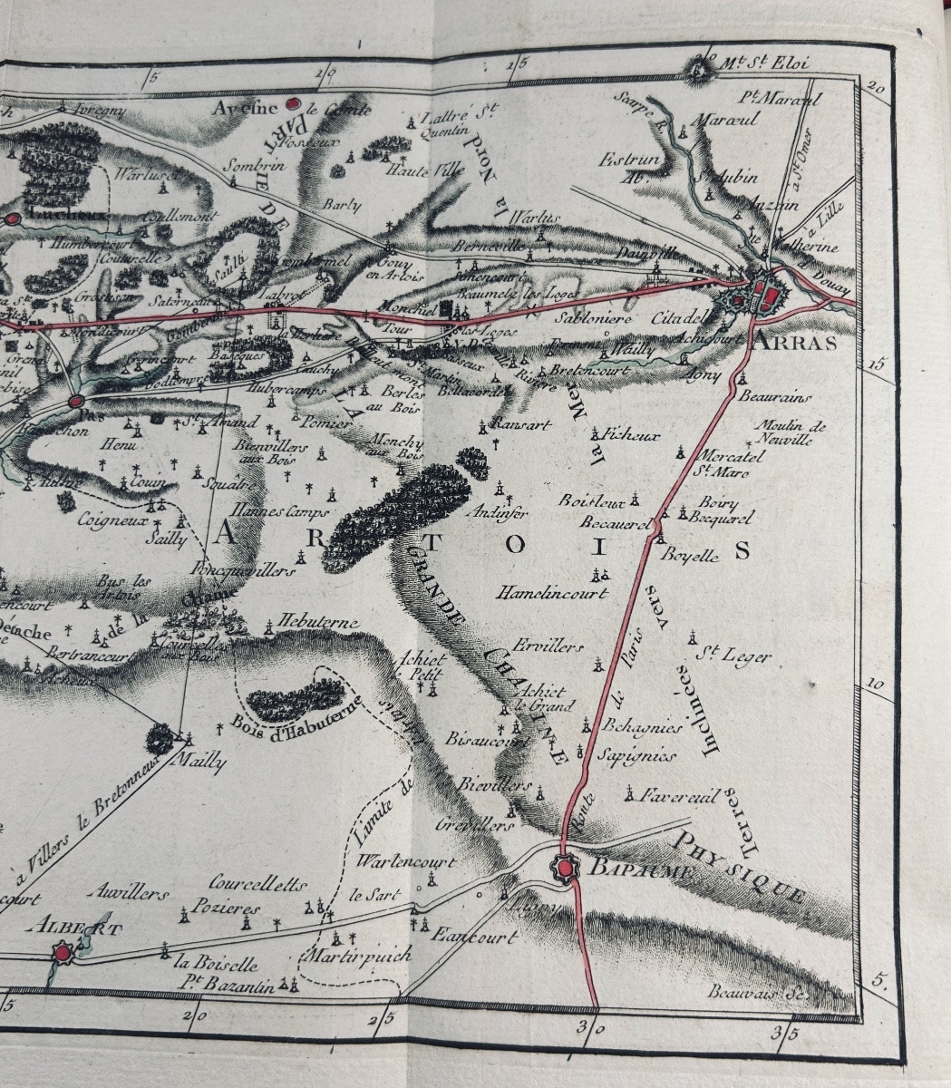 DENIS (Géographe) - Le conducteur français. Route de Saint-Omer & de Calais. Chez Ribou, 1787.-photo-2