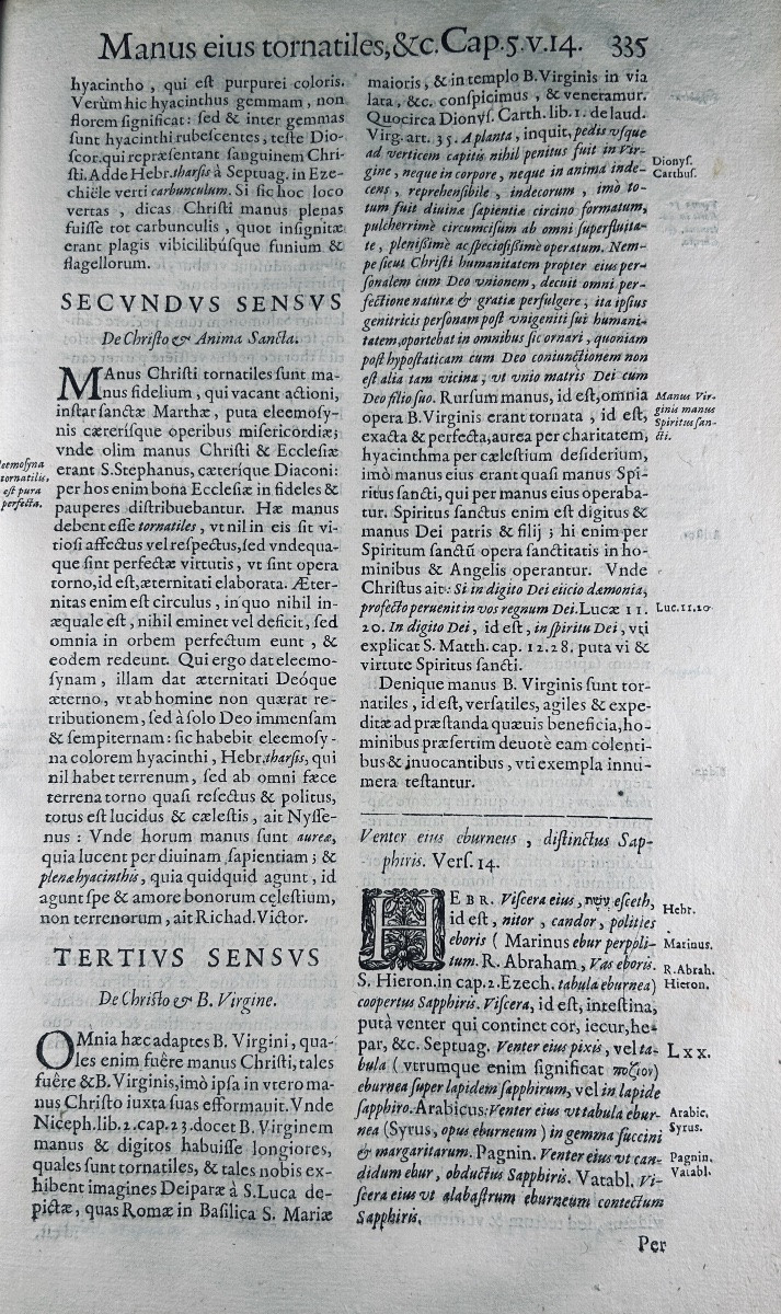 CORNELIUS A LAPIDE - Commentarii in Canticum Canticorum. Lyon, Chez Gabriel Boissat, 1637.-photo-5