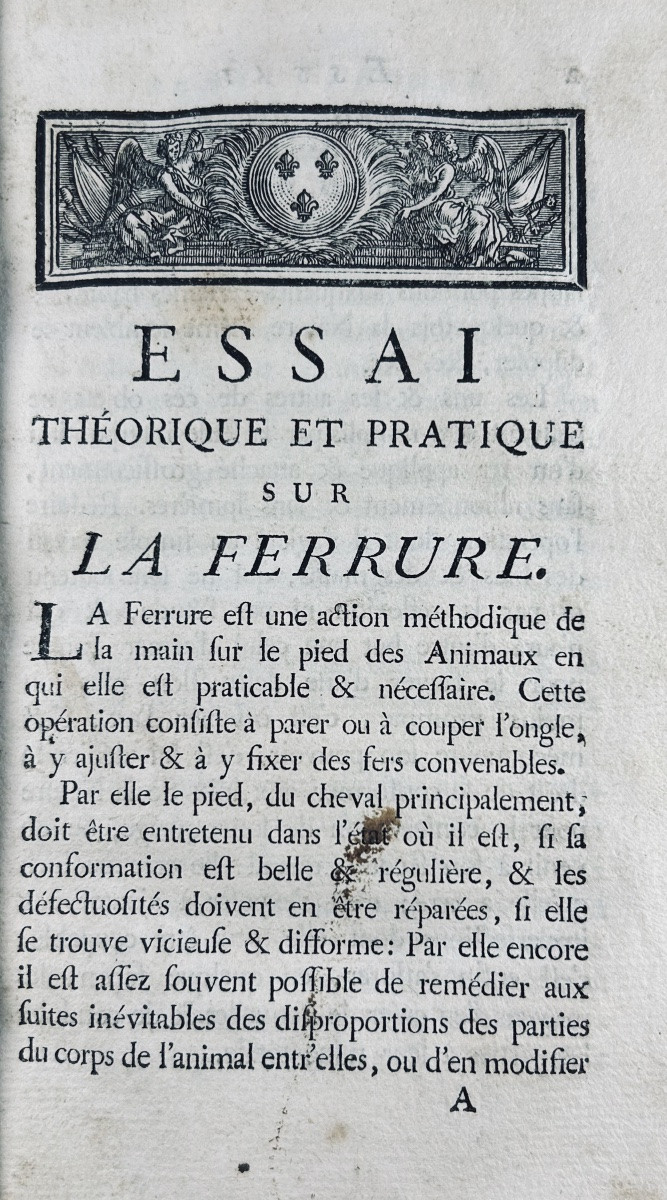 Bourgelat (claude) - Theoretical And Practical Essay On Ironwork. Imprimerie Nationale, 1771.-photo-3