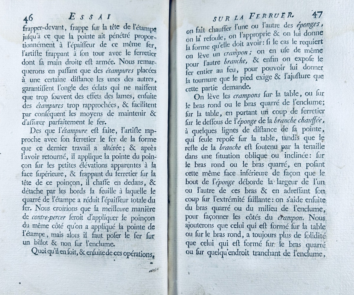 Bourgelat (claude) - Theoretical And Practical Essay On Ironwork. Imprimerie Nationale, 1771.-photo-5
