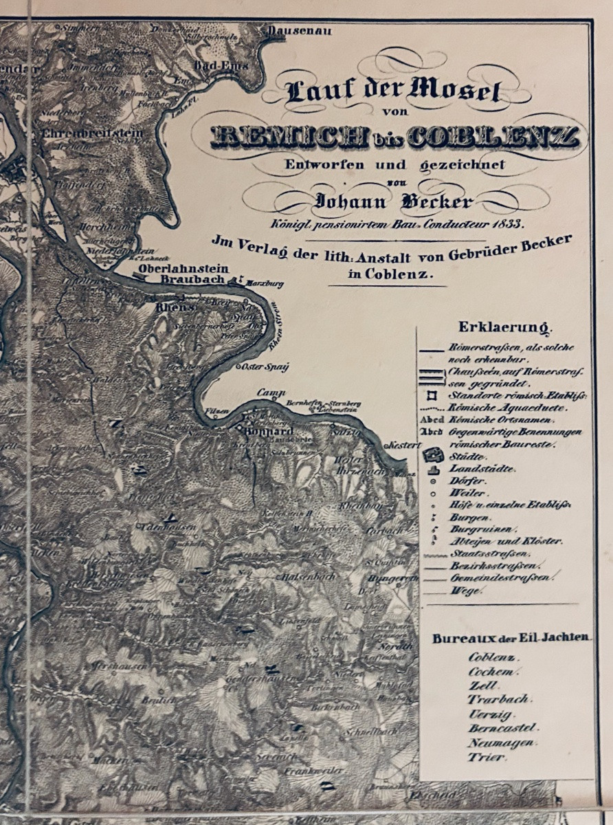 Becker - Lauf Der Mosel Von Remich Bis Coblenz Entworfen Und Gezeichnet. Coblenz, 1833.-photo-3