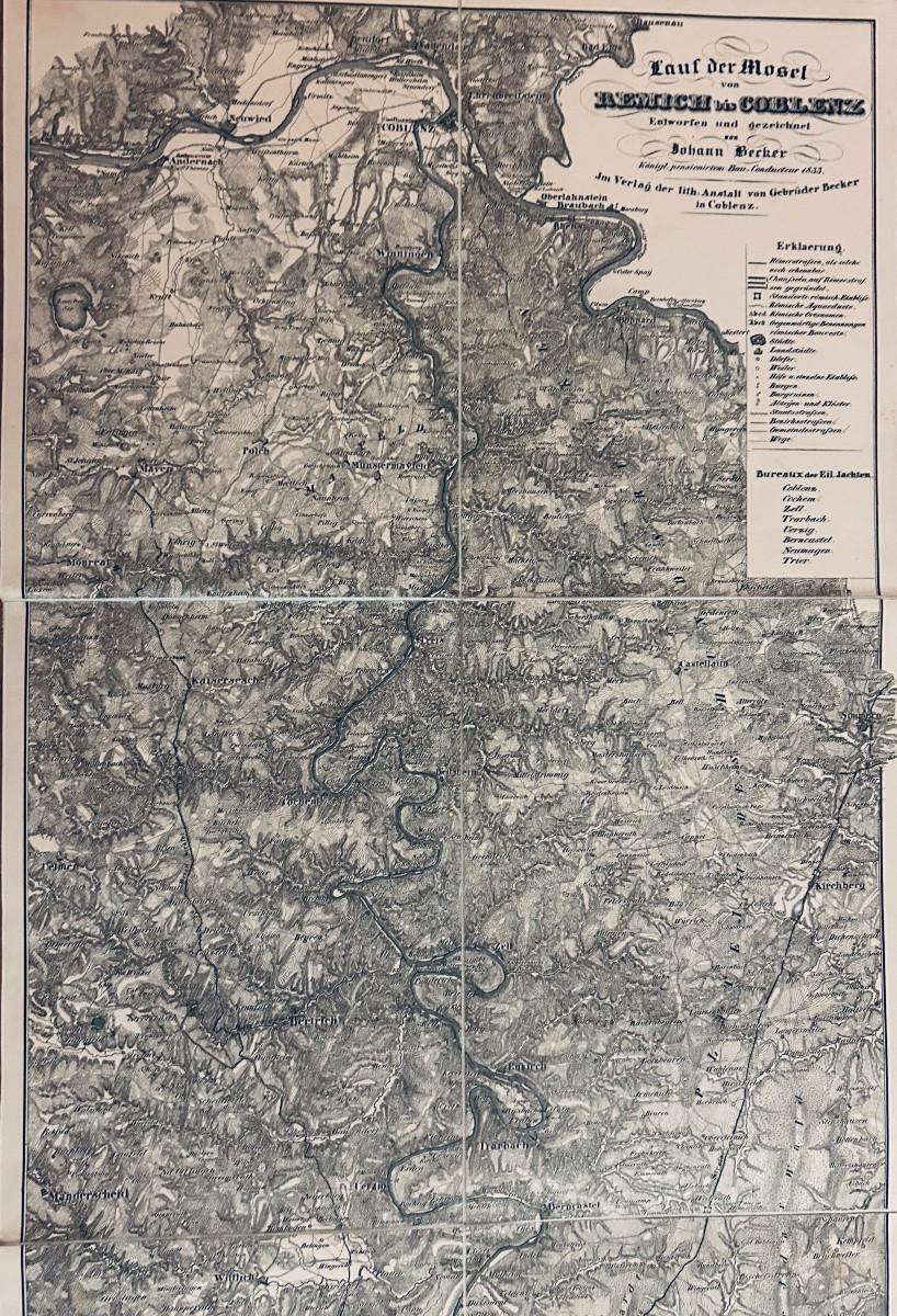 Becker - Lauf Der Mosel Von Remich Bis Coblenz Entworfen Und Gezeichnet. Coblenz, 1833.-photo-7