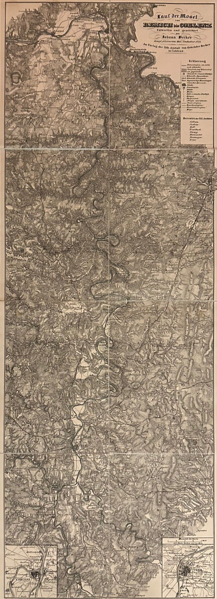 Becker - Lauf Der Mosel Von Remich Bis Coblenz Entworfen Und Gezeichnet. Coblenz, 1833.