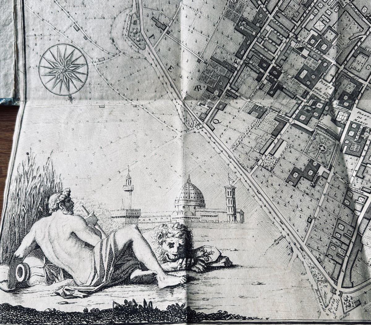 MOLINI (Giuseppe) - Pianta della cita di Firenze. Florence, Presso Molini, vers 1820, plié.-photo-4