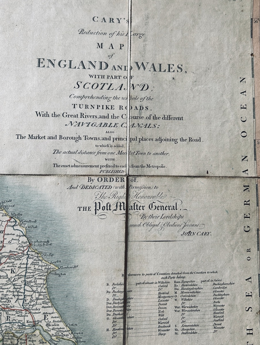 Cary - Cary's Reduction Of His Large Map Of England And Wales With Part Of Scotland. 1818-photo-8