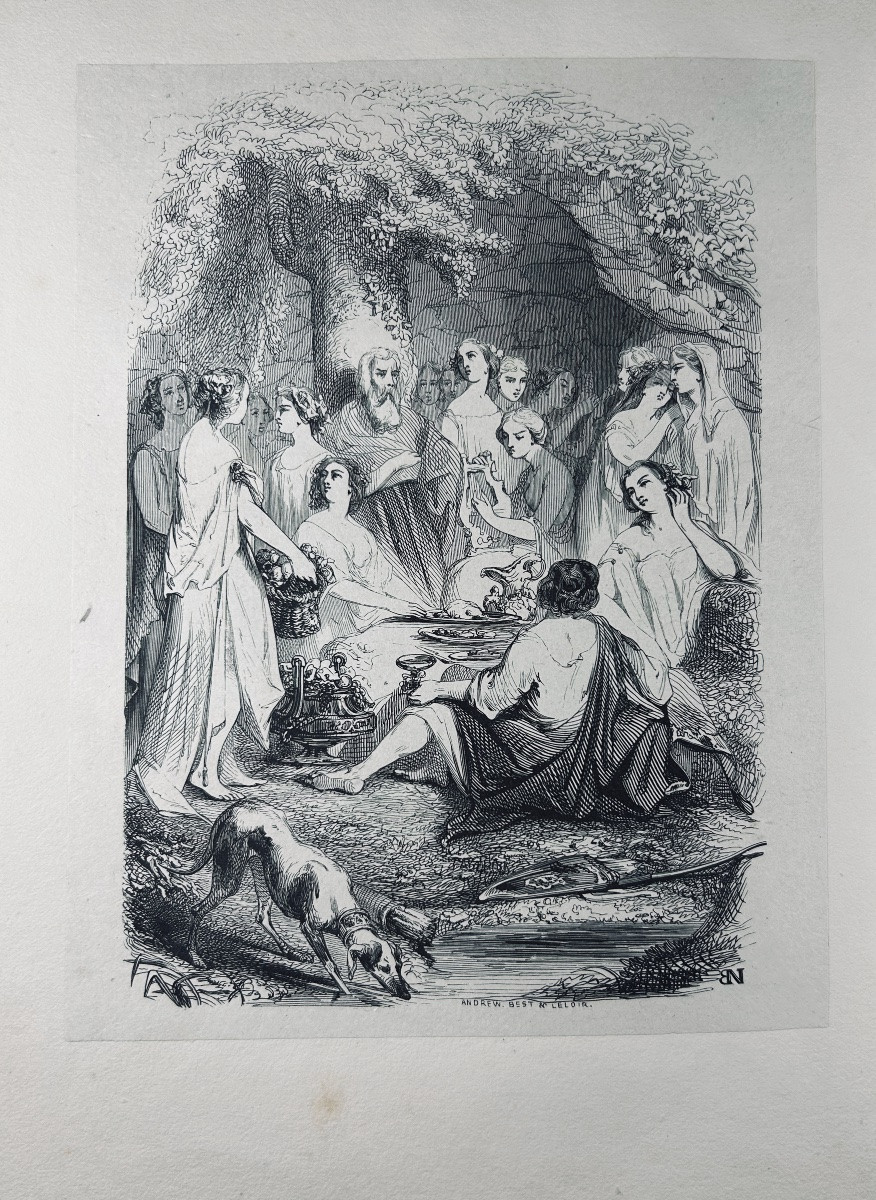 [BARON & CELESTIN NANTEUIL] - FÉNELON - Les aventures de Télémaque. Mallet, 1840, cartonnage.-photo-2