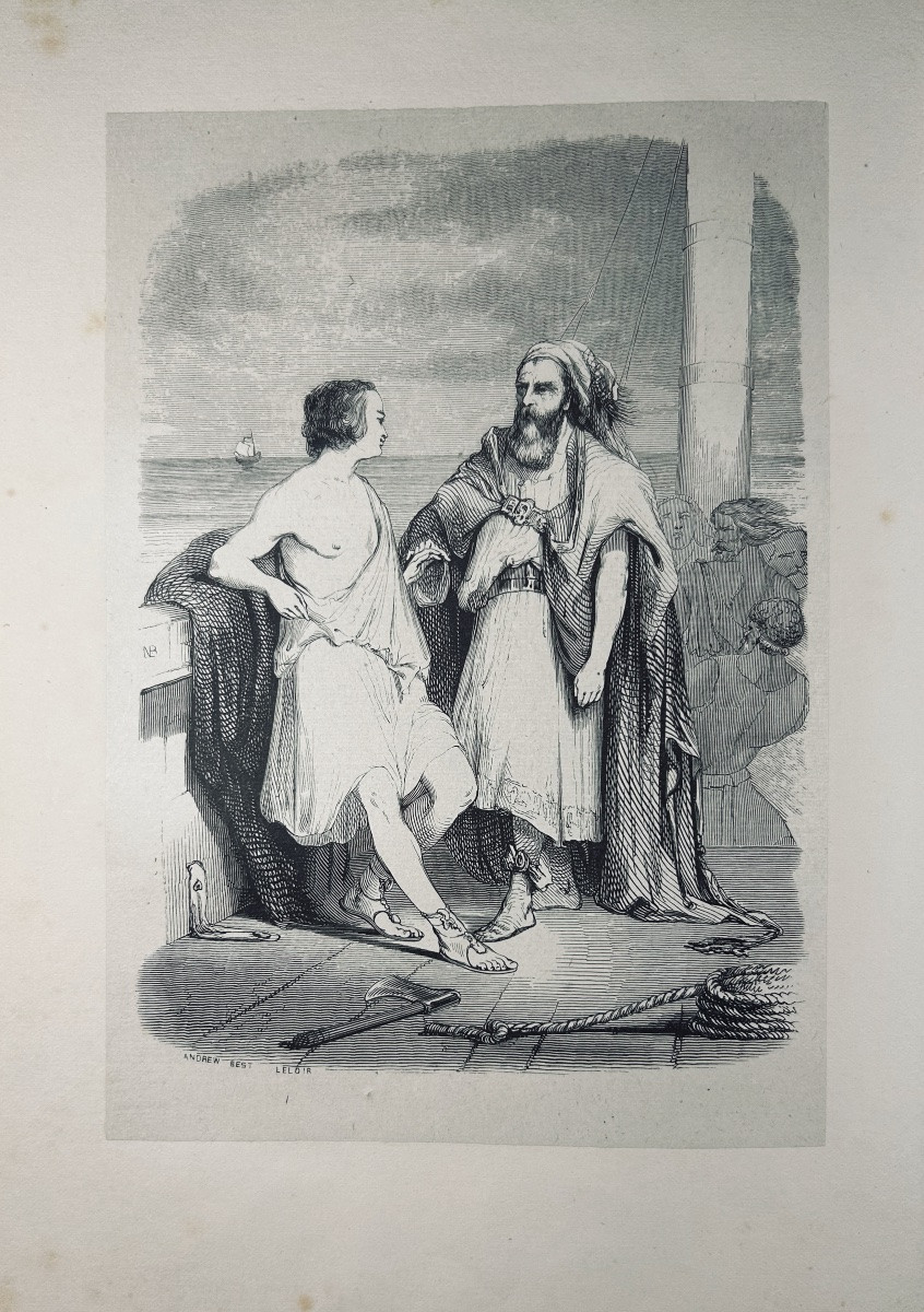[BARON & CELESTIN NANTEUIL] - FÉNELON - Les aventures de Télémaque. Mallet, 1840, cartonnage.-photo-3
