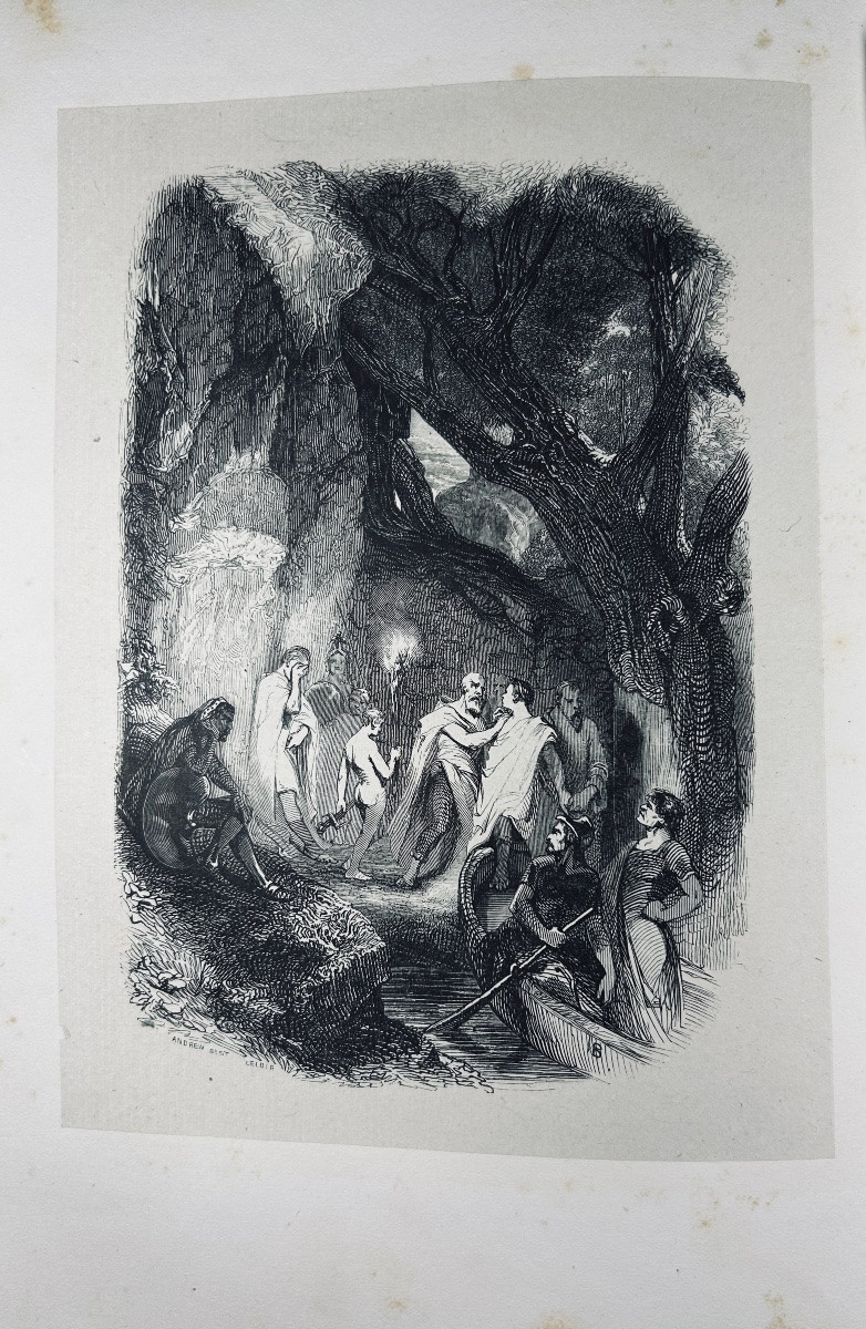 [BARON & CELESTIN NANTEUIL] - FÉNELON - Les aventures de Télémaque. Mallet, 1840, cartonnage.-photo-8