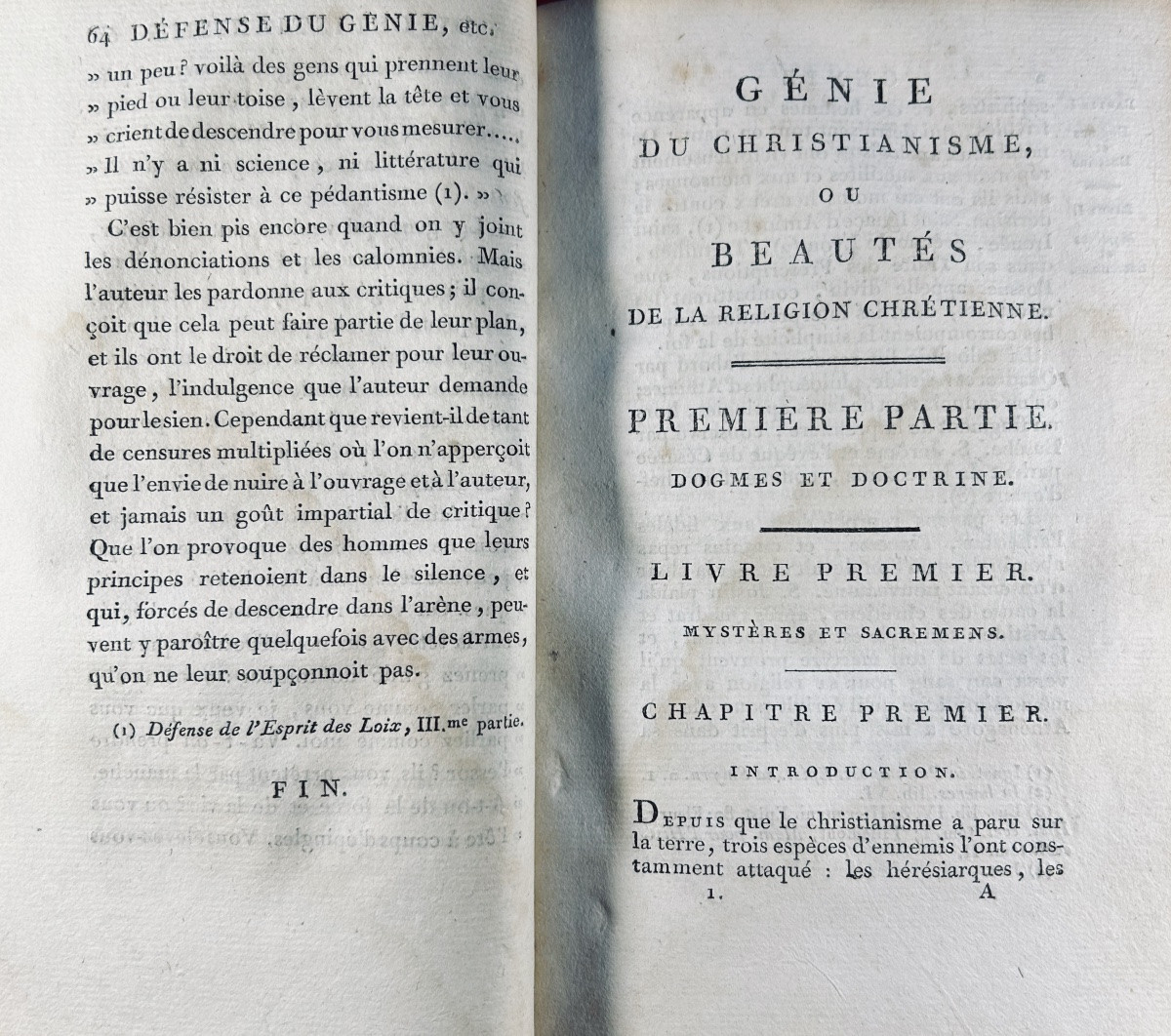 CHATEAUBRIAND - Le génie du christianisme ou beautés de la religion chrétienne. 1803.-photo-3