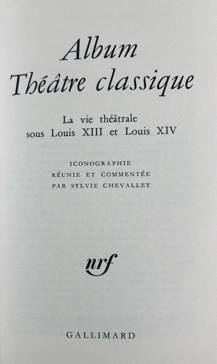 Chevalley - Classic Theater Album. Theatrical Life Under Louis XIII And Louis XIV. 1970.-photo-3