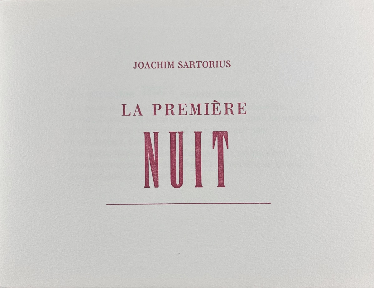 DEBLÉ & SARTORIUS - Visible lisible. Ravissement. La première nuit. D'encrages & Co, 2007.-photo-2