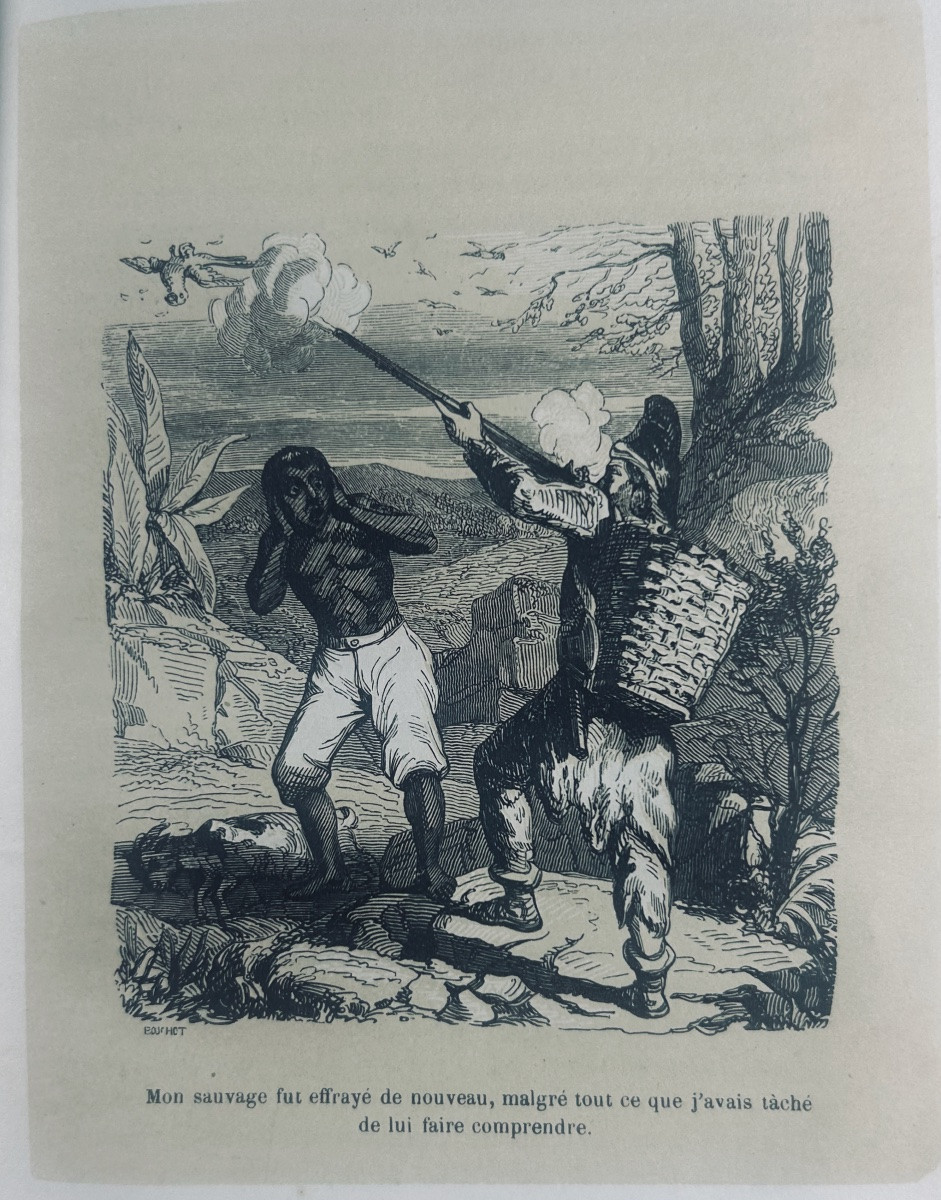 Defoe (daniel) - Adventures Of Robinson Crusoe. Lehuby, Circa 1850. Vintage Binding, Illustrated.-photo-6