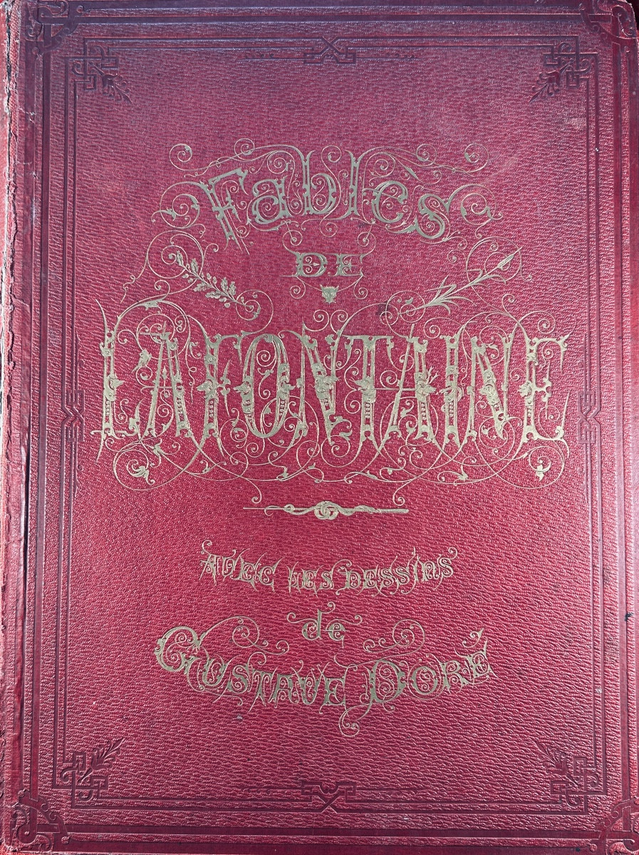 [DORÉ] - LA FONTAINE - Fables de La Fontaine. Hachette & Cie, 1868, cartonnage d'éditeur.-photo-4