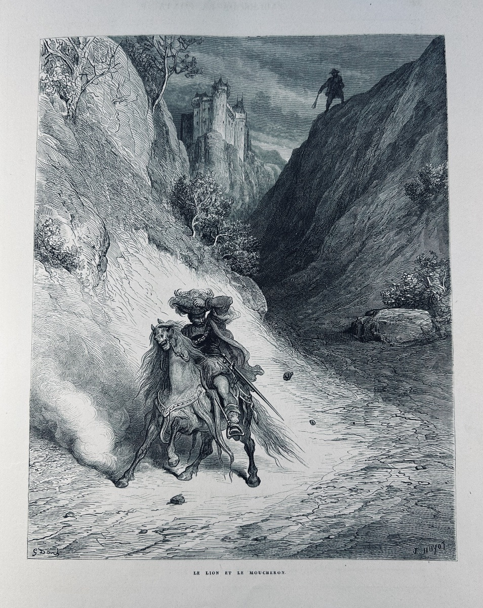 [DORÉ] - LA FONTAINE - Fables de La Fontaine. Hachette & Cie, 1868, cartonnage d'éditeur.-photo-3