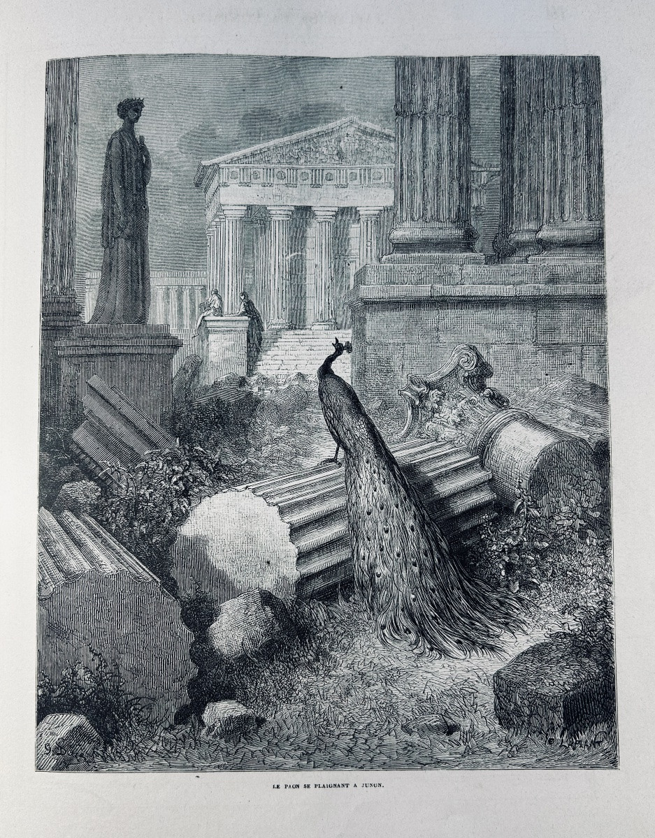 [DORÉ] - LA FONTAINE - Fables de La Fontaine. Hachette & Cie, 1868, cartonnage d'éditeur.-photo-6