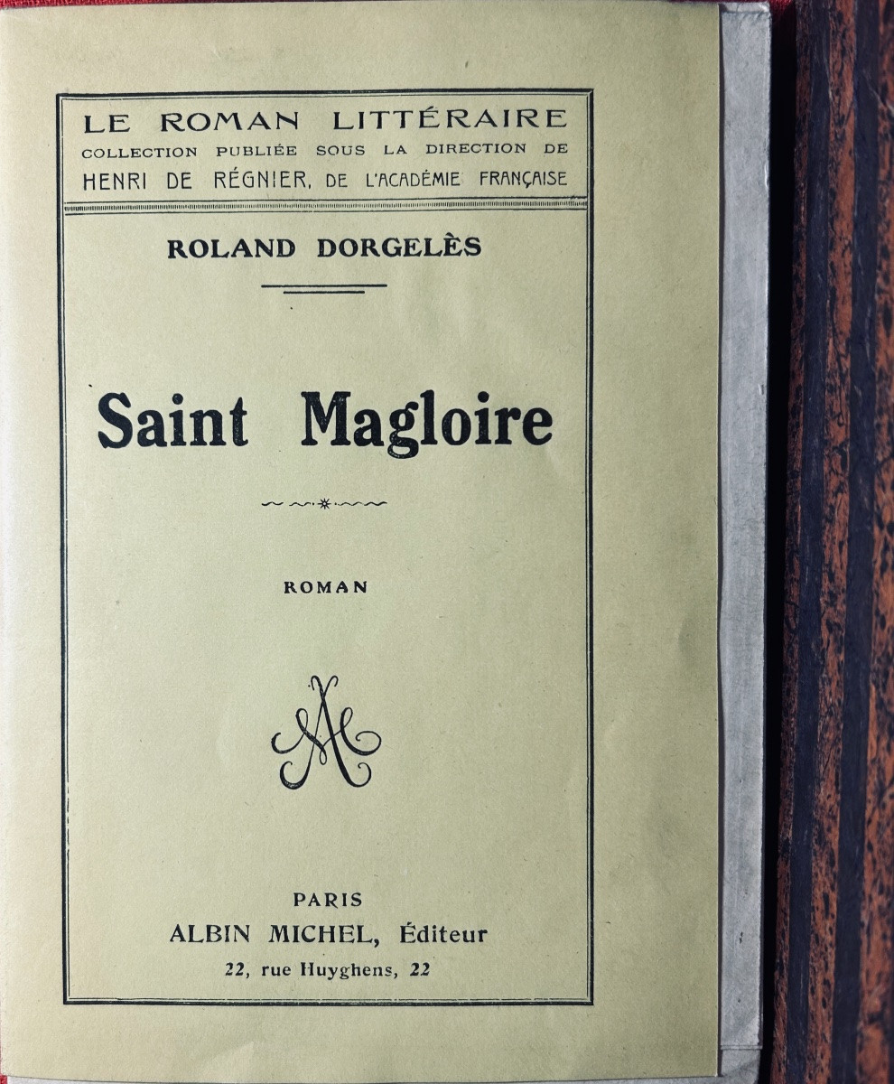 Dorgelès (roland) - Saint Magloire. Albin Michel, 1922, Copy On Japon Paper With Slipcase.-photo-5