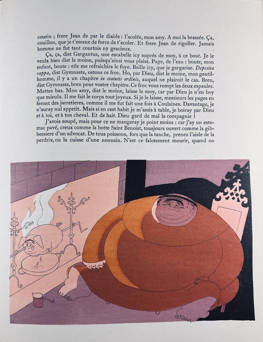 [DUBOUT] - RABELAIS - Gargantua et Pantagruel. Gibert Jeune, Librairie d'Amateurs, 1957, 2 vol.-photo-1