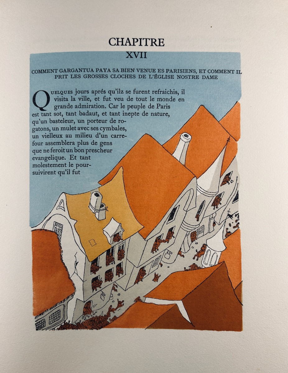 [DUBOUT] - RABELAIS - Gargantua et Pantagruel. Gibert Jeune, Librairie d'Amateurs, 1957, 2 vol.-photo-4