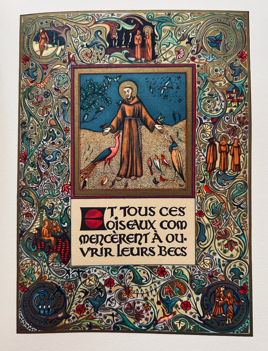 [DUSSARTHOU] - D'ASSISE (Saint-François) - Les Fioretti. 1965, reliure d'éditeur.-photo-1