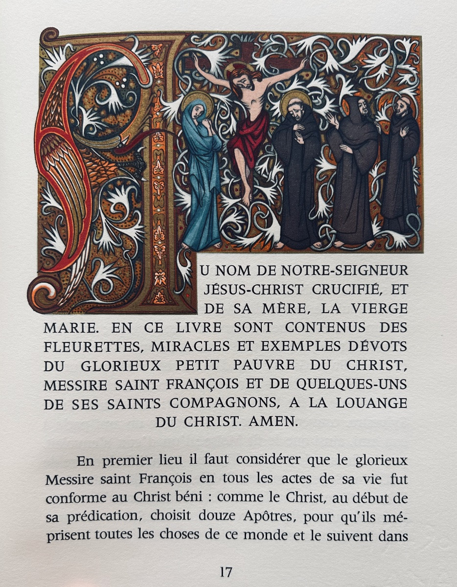 [DUSSARTHOU] - D'ASSISE (Saint-François) - Les Fioretti. 1965, reliure d'éditeur.-photo-5