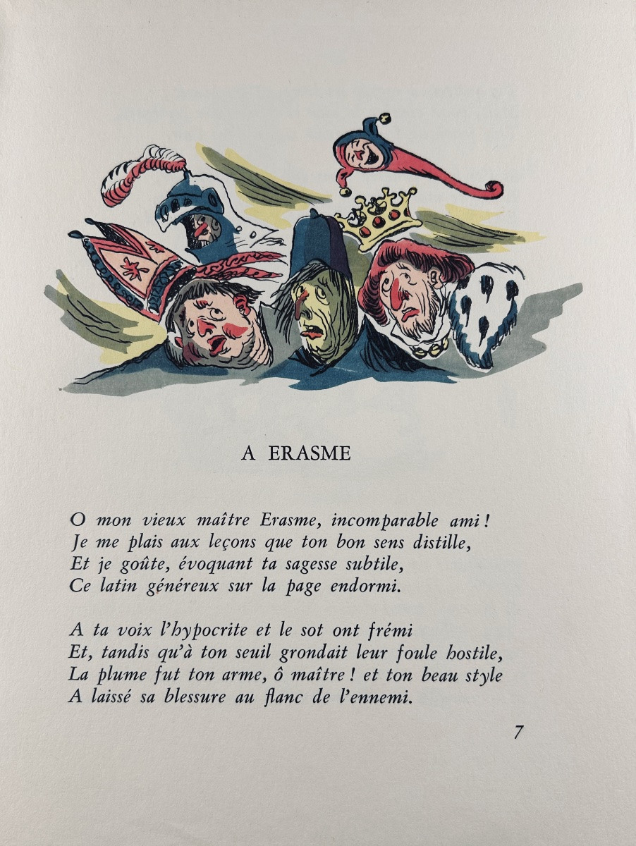 ÉRASME - Éloge de la folie. Terre Latines, s.d. (vers 1960), illustrations de Van Rompaey.-photo-4