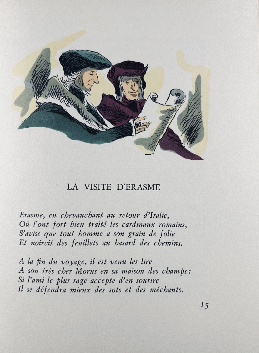 ÉRASME - Éloge de la folie. Terre Latines, s.d. (vers 1960), illustrations de Van Rompaey.-photo-1
