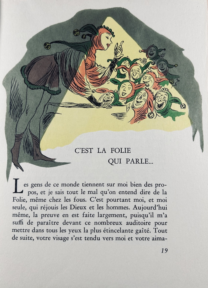 ÉRASME - Éloge de la folie. Terre Latines, s.d. (vers 1960), illustrations de Van Rompaey.-photo-2