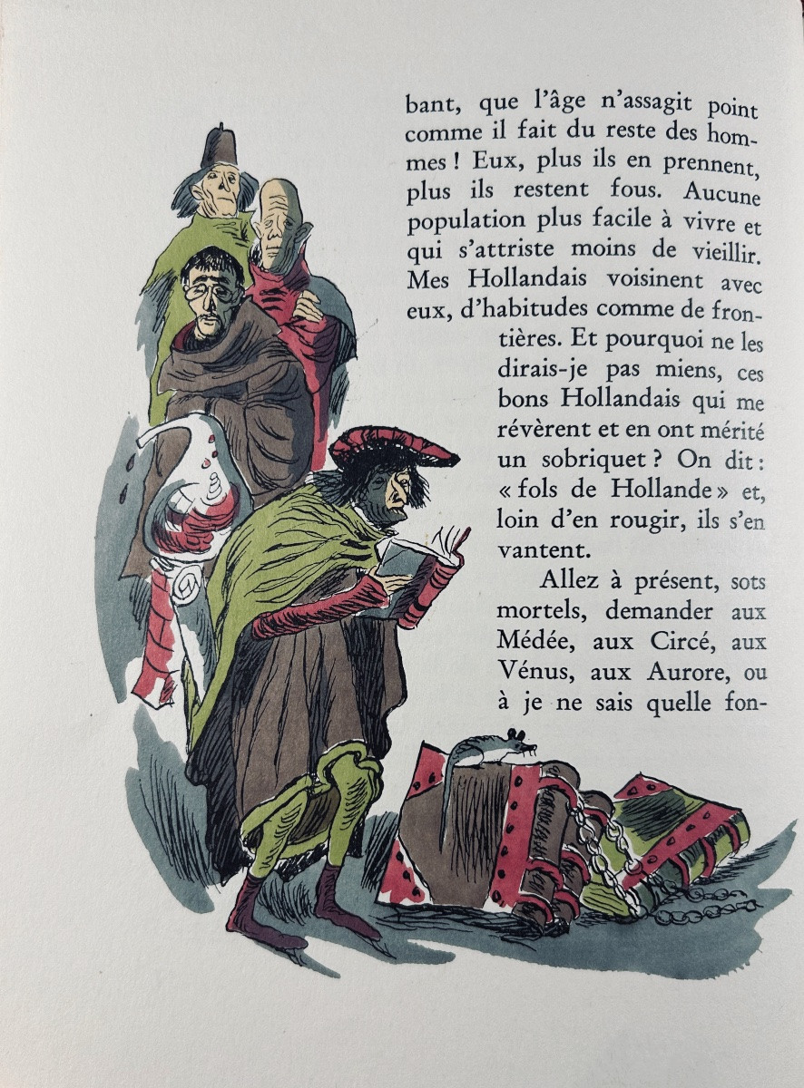 ÉRASME - Éloge de la folie. Terre Latines, s.d. (vers 1960), illustrations de Van Rompaey.-photo-3