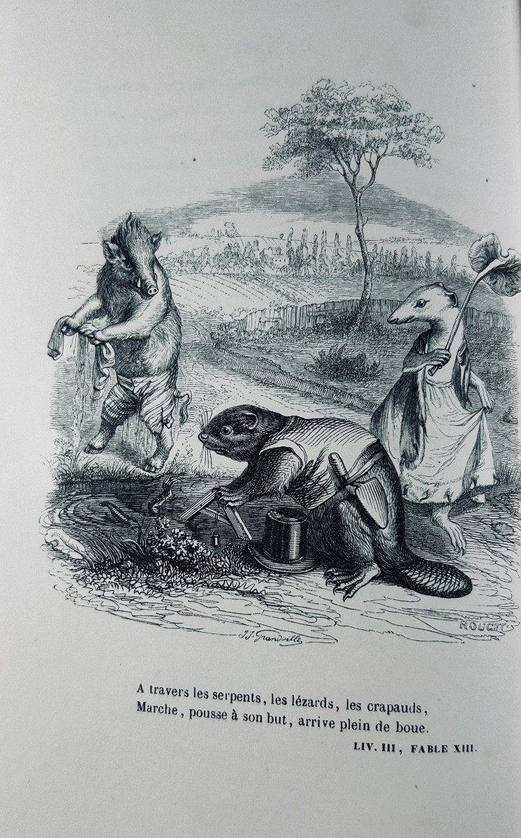 Florian - Florian's Fables. Followed By Tobie And Ruth. Dubochet, 1843, Illustrated By Grandville-photo-3