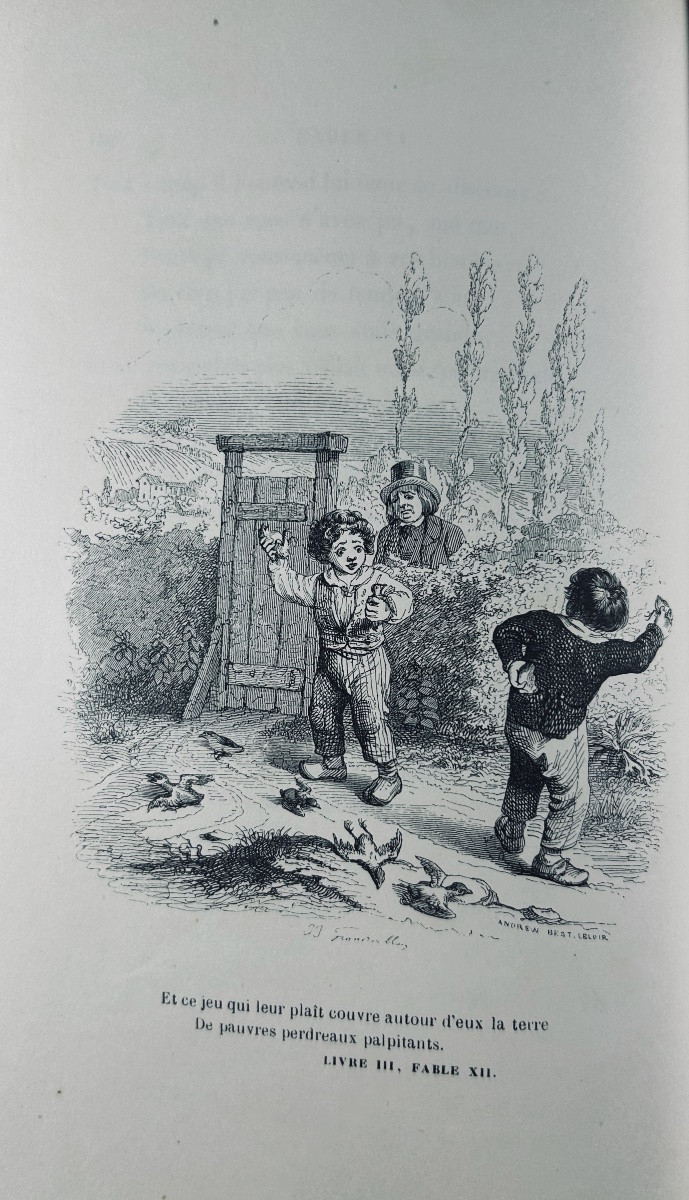 Florian - Florian's Fables. Followed By Tobie And Ruth. Dubochet, 1843, Illustrated By Grandville-photo-4