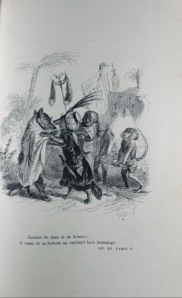 Florian - Florian's Fables. Followed By Tobie And Ruth. Dubochet, 1843, Illustrated By Grandville-photo-1