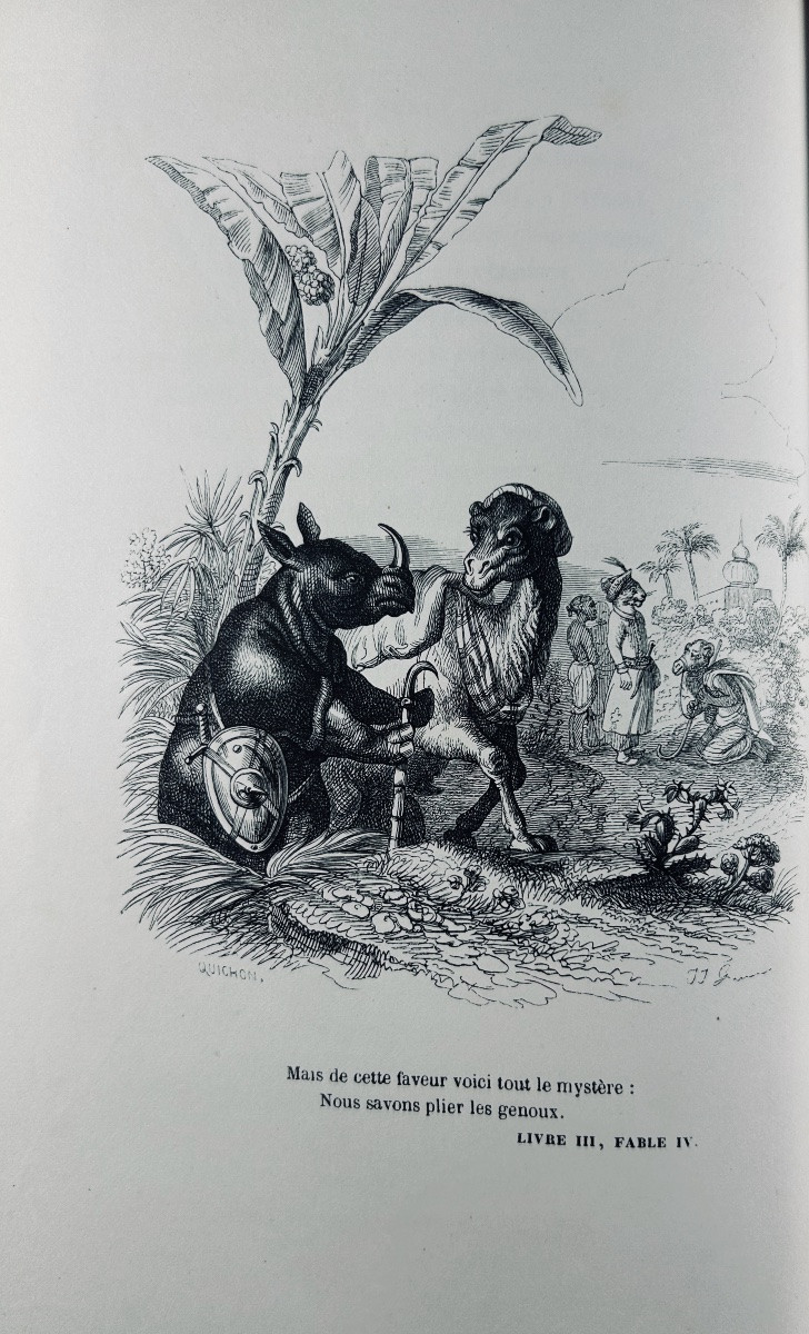 Florian - Florian's Fables. Followed By Tobie And Ruth. Dubochet, 1843, Illustrated By Grandville-photo-4