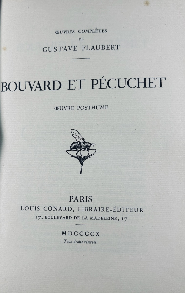 Flaubert (gustave) - Bouvard Et Pécuchet. Connard, 1910, Binding Signed Canape.-photo-3