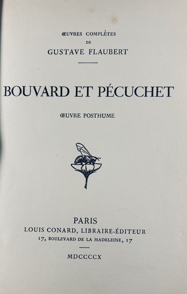 Flaubert (gustave) - Bouvard Et Pécuchet. Connard, 1910, Binding Signed Canape.-photo-4