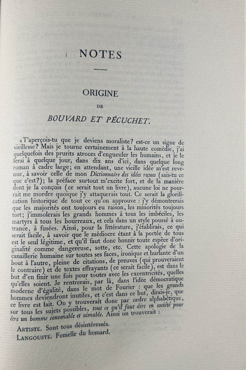 Flaubert (gustave) - Bouvard Et Pécuchet. Connard, 1910, Binding Signed Canape.-photo-2