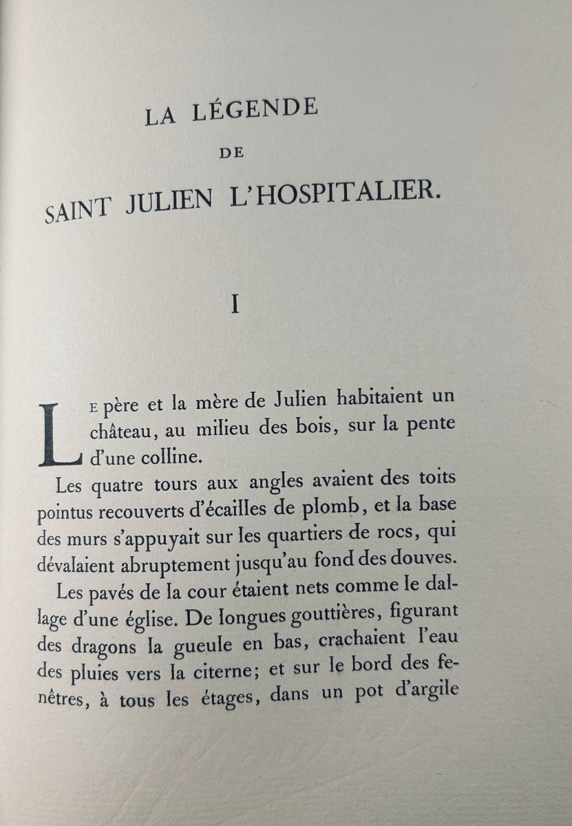 Flaubert (gustave) - Trois Contes. Connard, 1910, Signed Binding By Canaps. Nice Bookplate.-photo-1