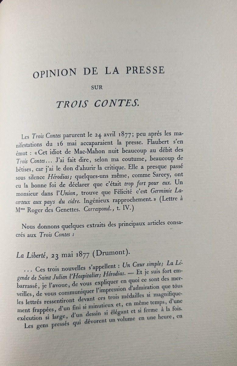 Flaubert (gustave) - Trois Contes. Connard, 1910, Signed Binding By Canaps. Nice Bookplate.-photo-3