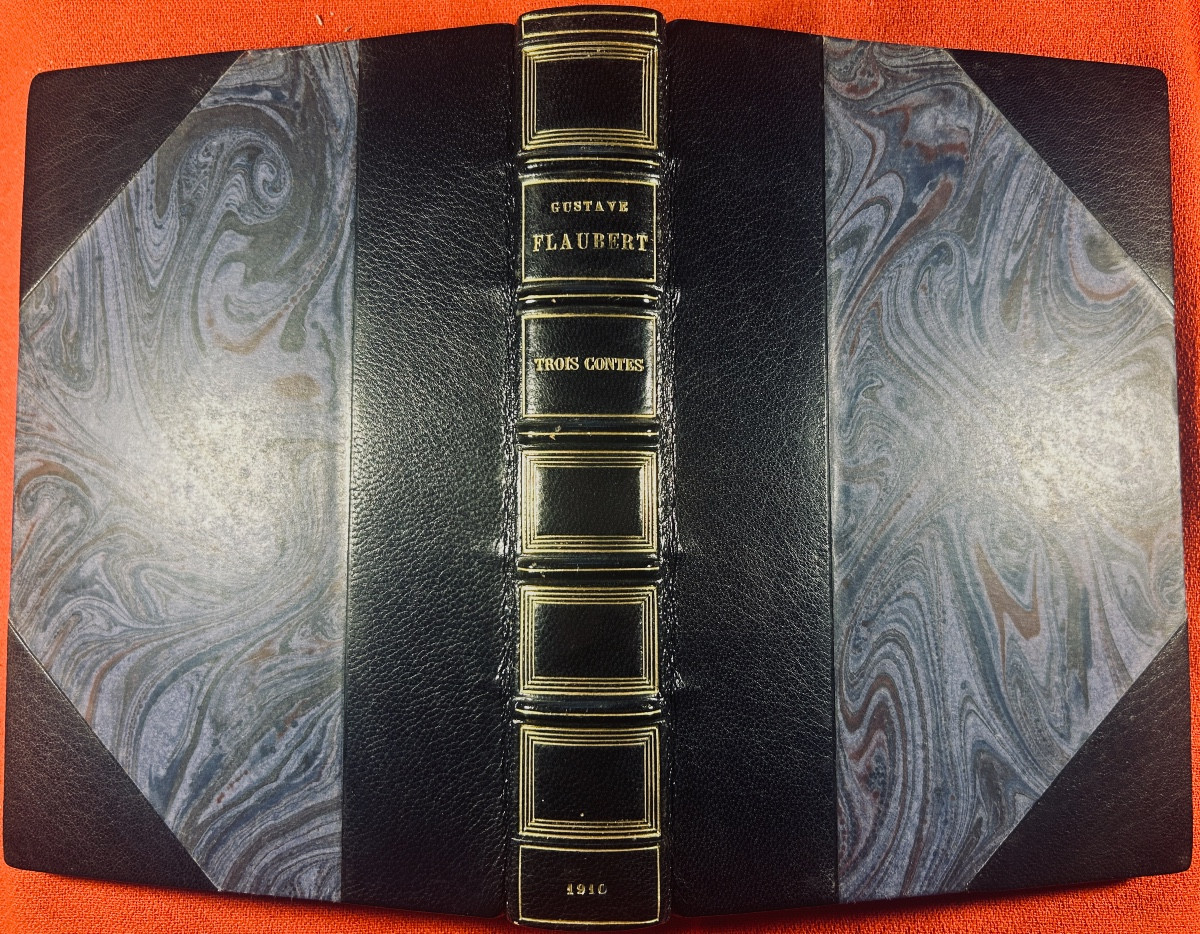 Flaubert (gustave) - Trois Contes. Connard, 1910, Signed Binding By Canaps. Nice Bookplate.